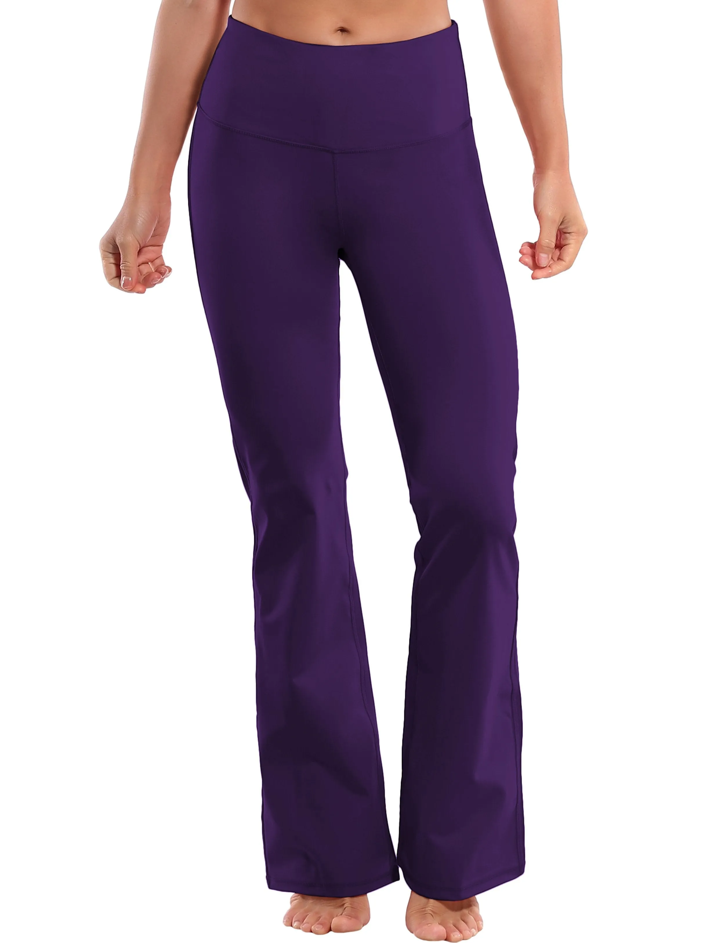 29" 31" 33" 35" 37" High Waist Bootcut Leggings Eggplantpurple ins