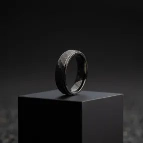 6mm Titanium ring with black on black finish