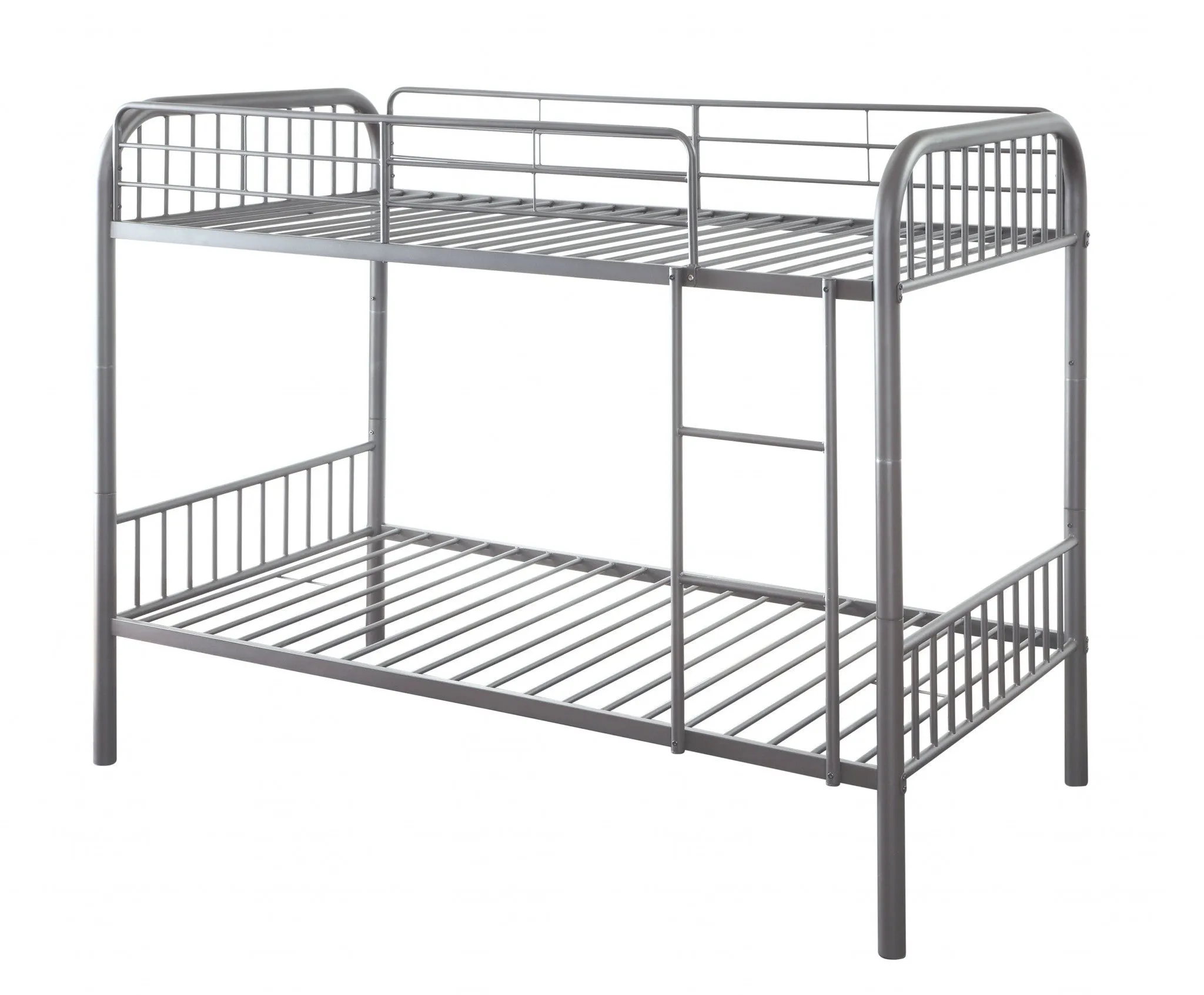 79 X 42 X 61 Gunmetal Metal Twin Over Twin Bunk Bed