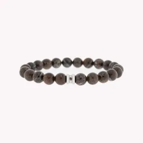 8mm Round Gemstone Bracelet Bronzite