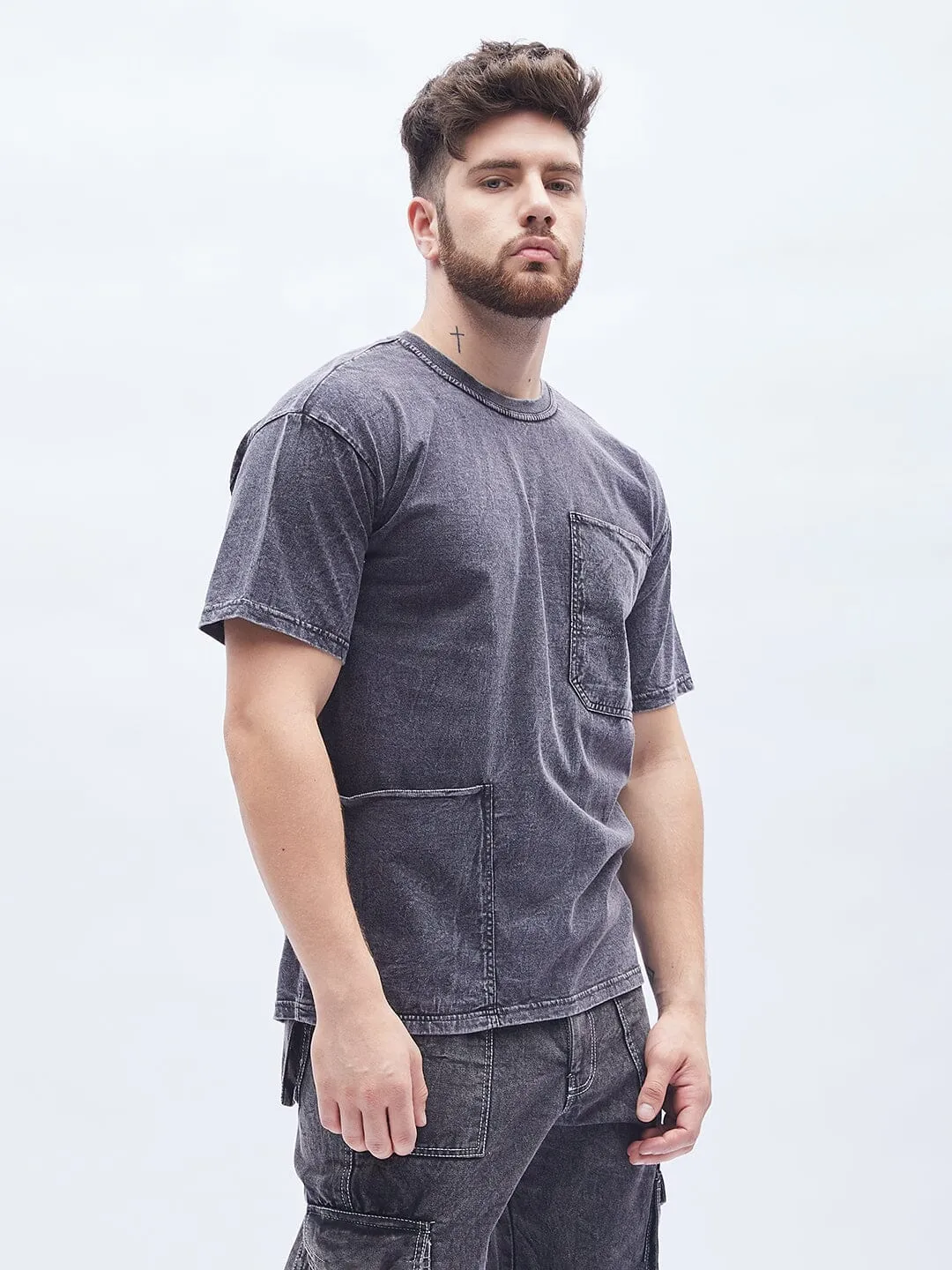 Acid Washed Carpenter Oversized Tshirt