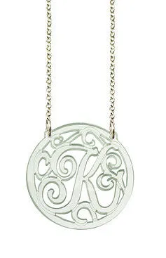 Acrylic Rimmed Initial Necklace