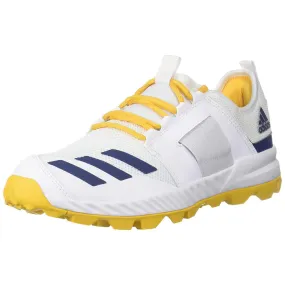 Adidas Cricup 21 Men's Cricket Shoes - Feather White/Tech Indigo/Active Gold