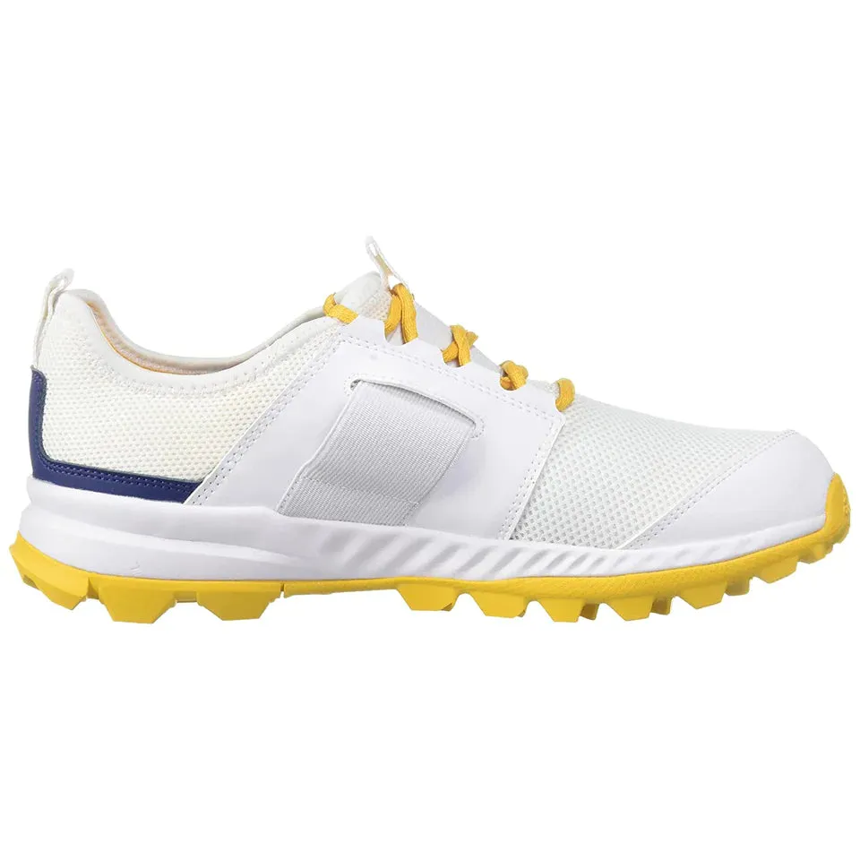 Adidas Cricup 21 Men's Cricket Shoes - Feather White/Tech Indigo/Active Gold