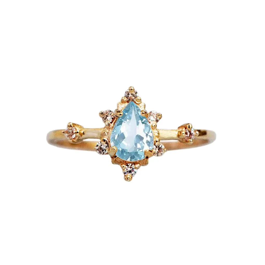 Aquamarine Crush Ring in Vermeil, 10K and 14K Gold