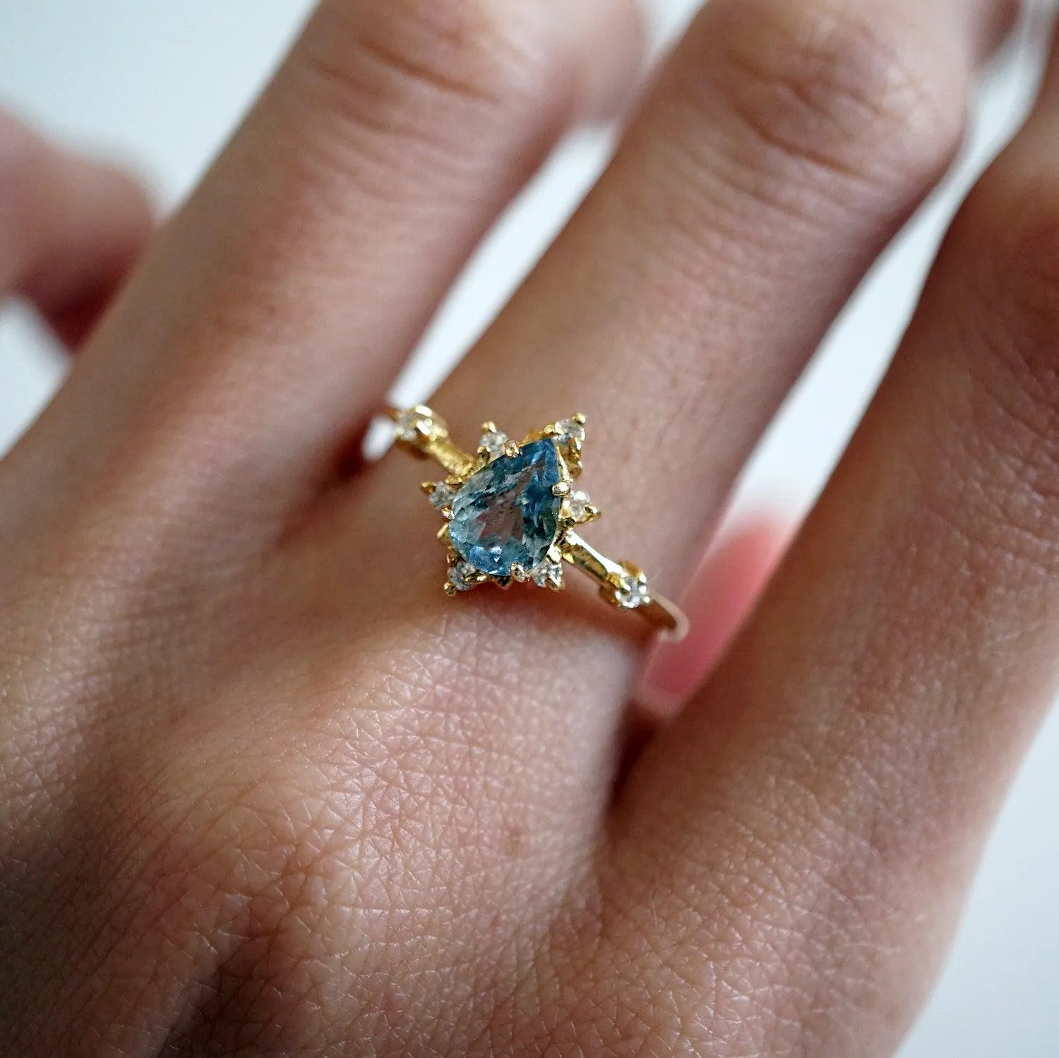 Aquamarine Crush Ring in Vermeil, 10K and 14K Gold