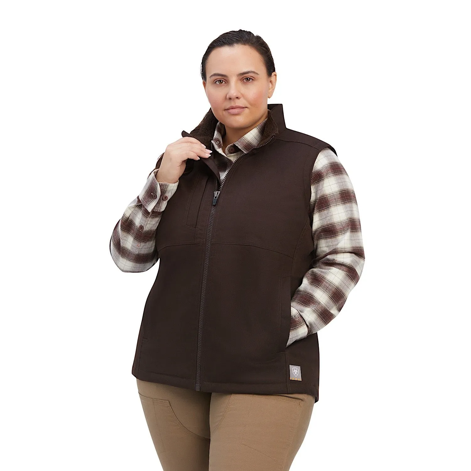 Ariat Womens Rebar DuraCanvas Insulated Vest Mole