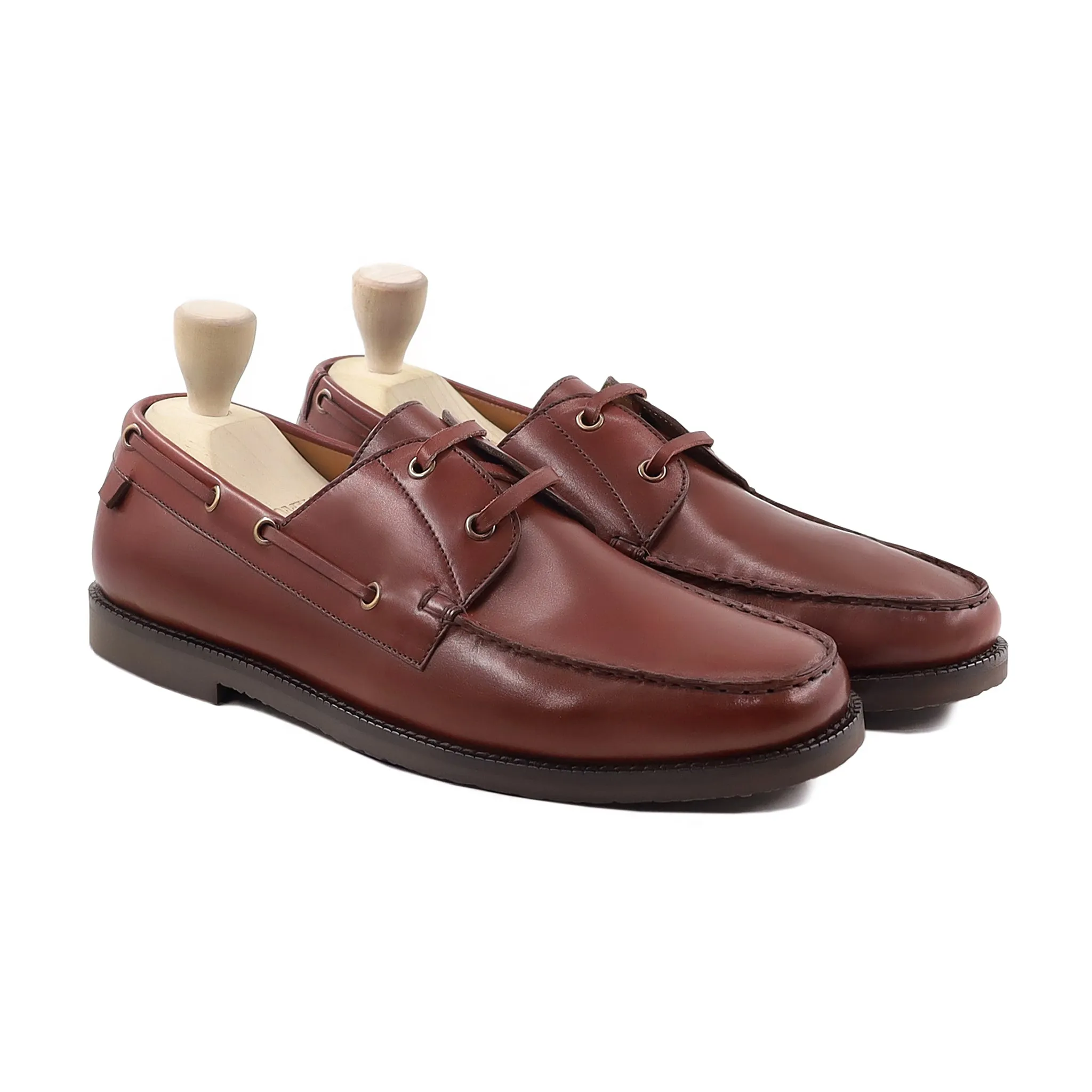 Azaria - Men's Brown Calf Leather Derby Shoe