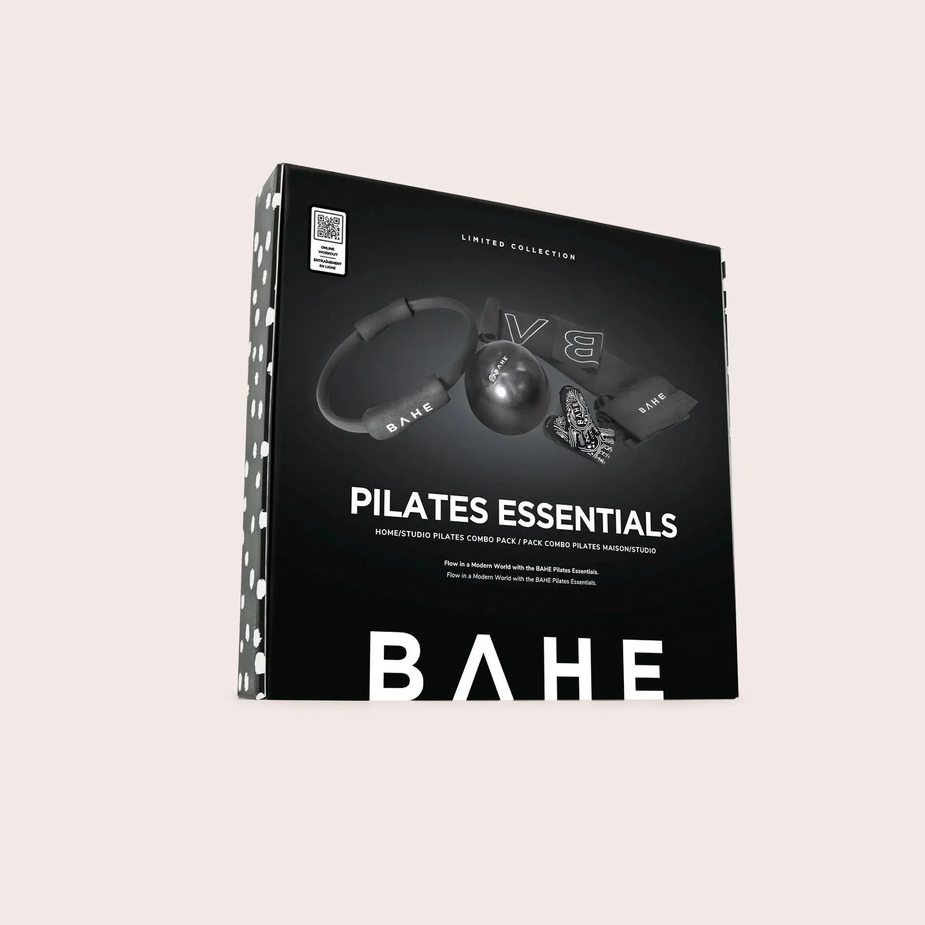 BAHE Pilates Essentials (Ring, Socks, Ball, Tote Bag) - Black/White