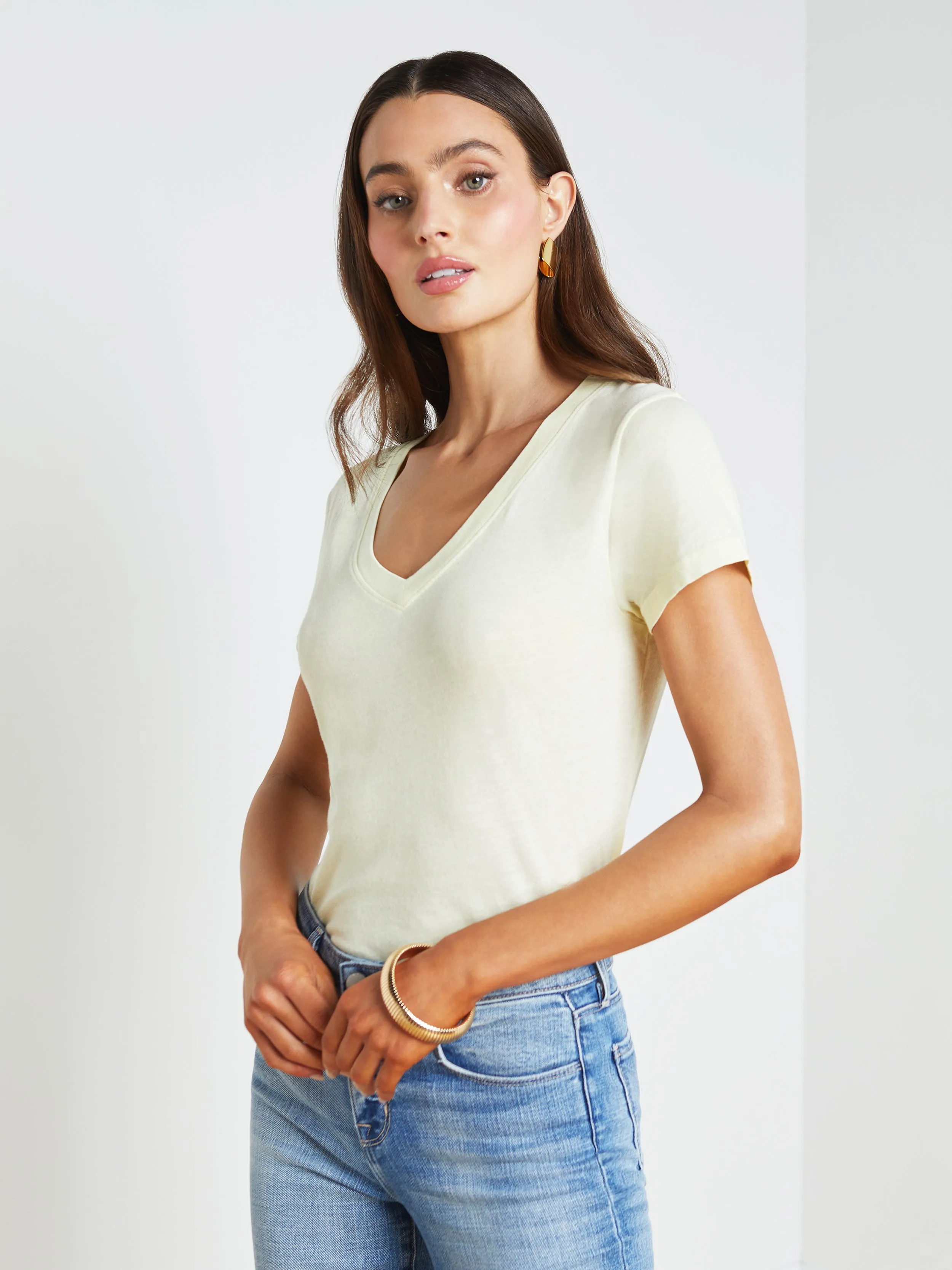 Becca Cotton V-Neck Tee