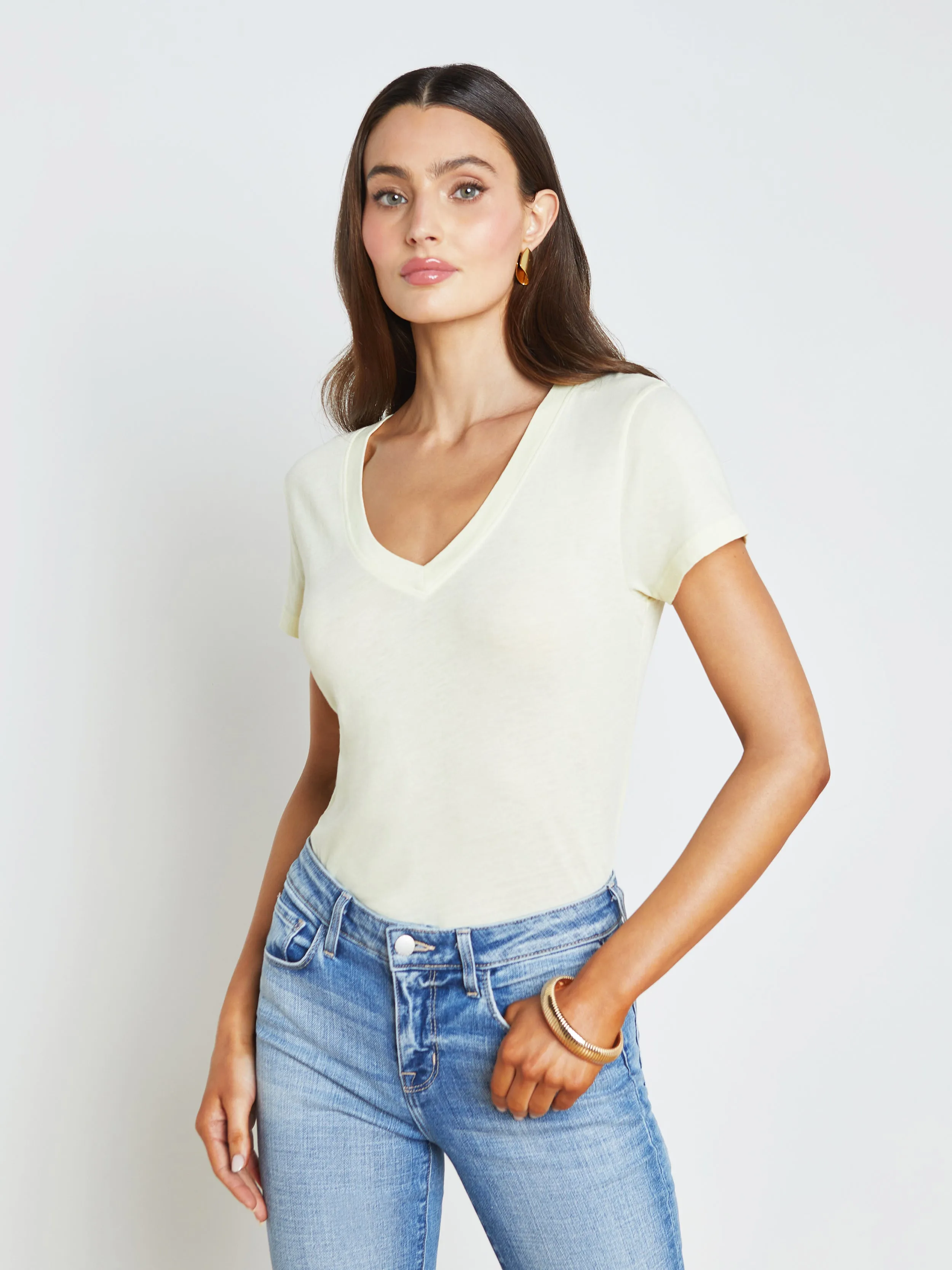 Becca Cotton V-Neck Tee