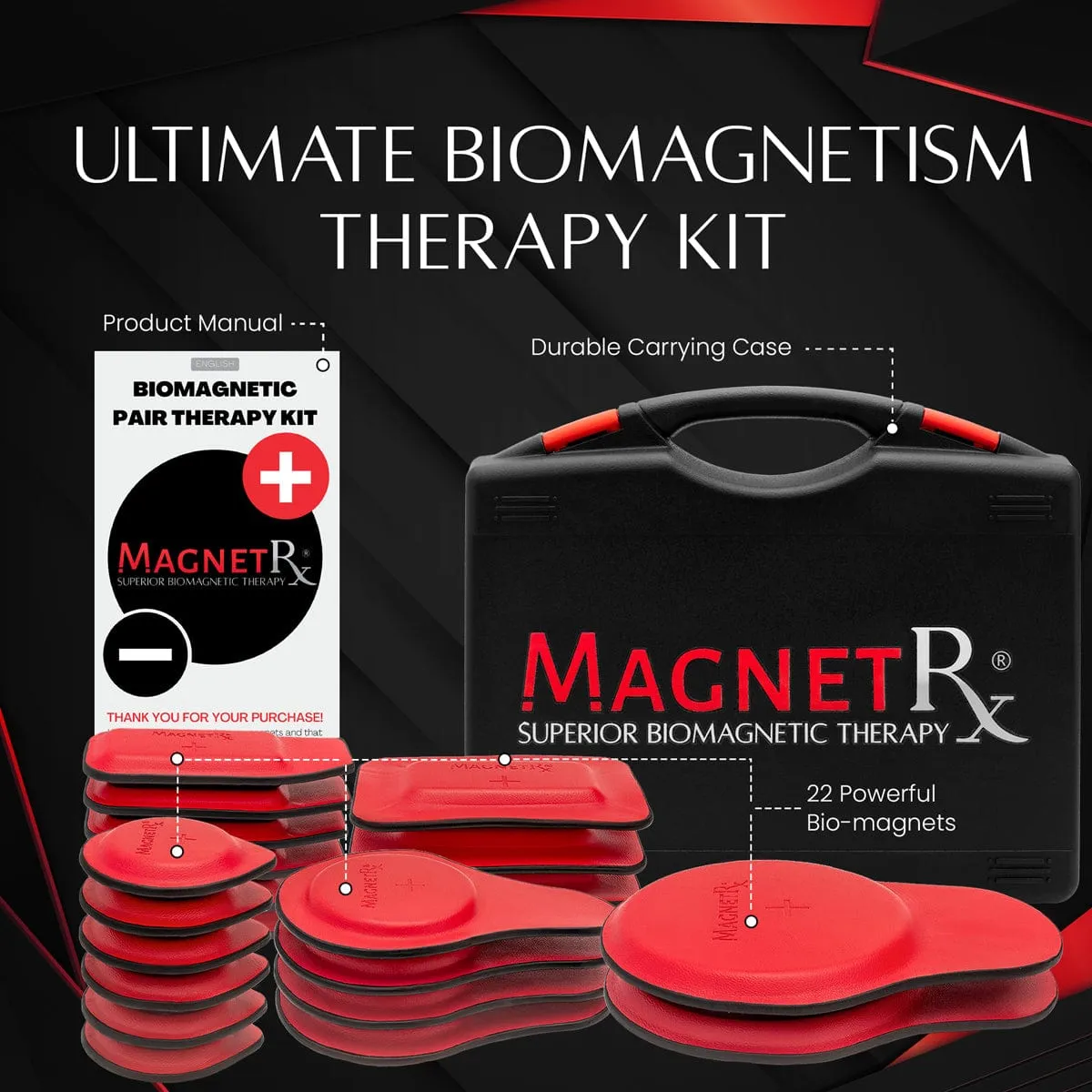 Biomagnetic Therapy Magnets Kit (22 Mixed Units)