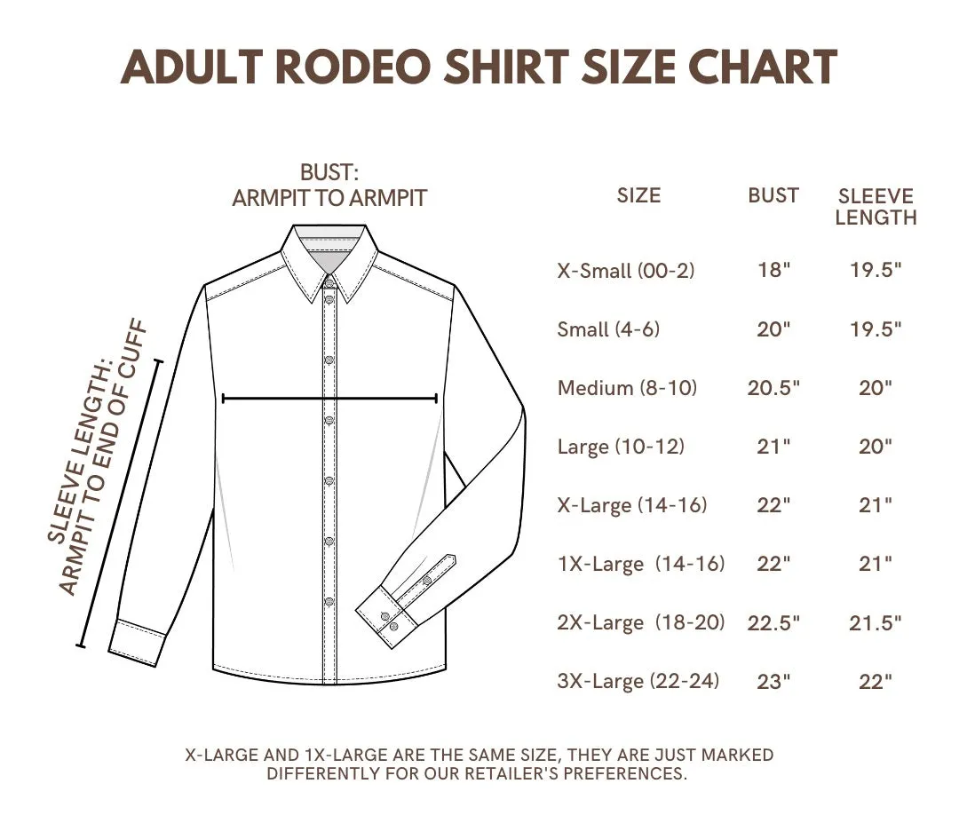 BLACK PIN STRIPE PERFORMANCE RODEO SHIRT (ADULT)