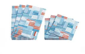 Block Stripe Blue Napkins