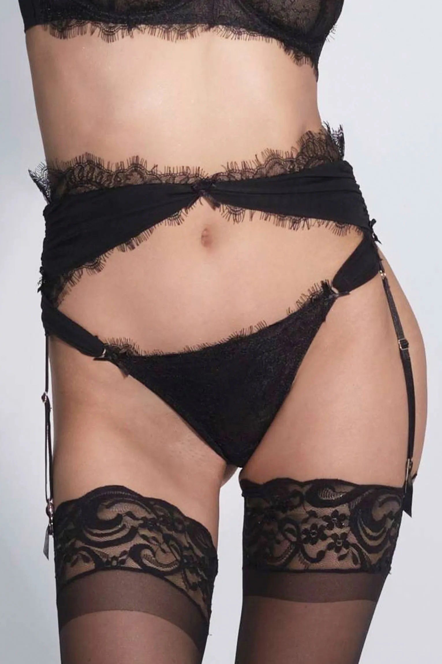 Brooke Garter Suspender Belt Black