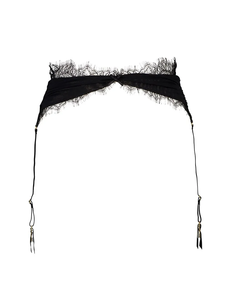 Brooke Garter Suspender Belt Black