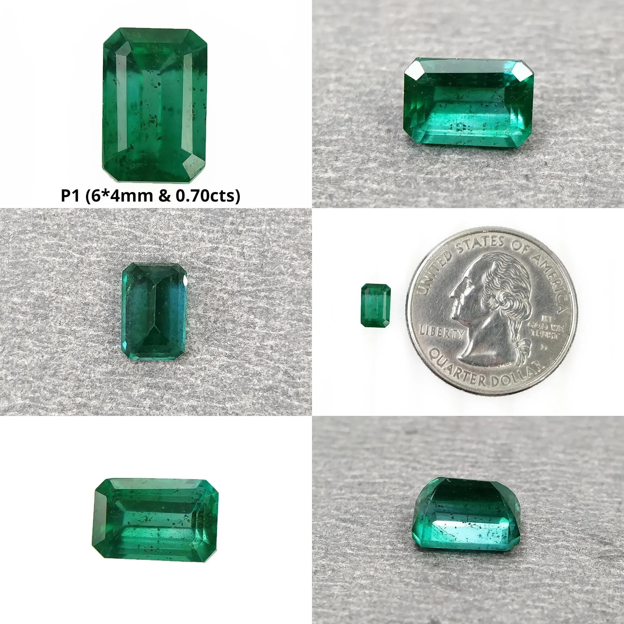 Emerald Gemstone Normal Cut : Natural Untreated Unheated Green Emerald Octagon Shape For Jewelry