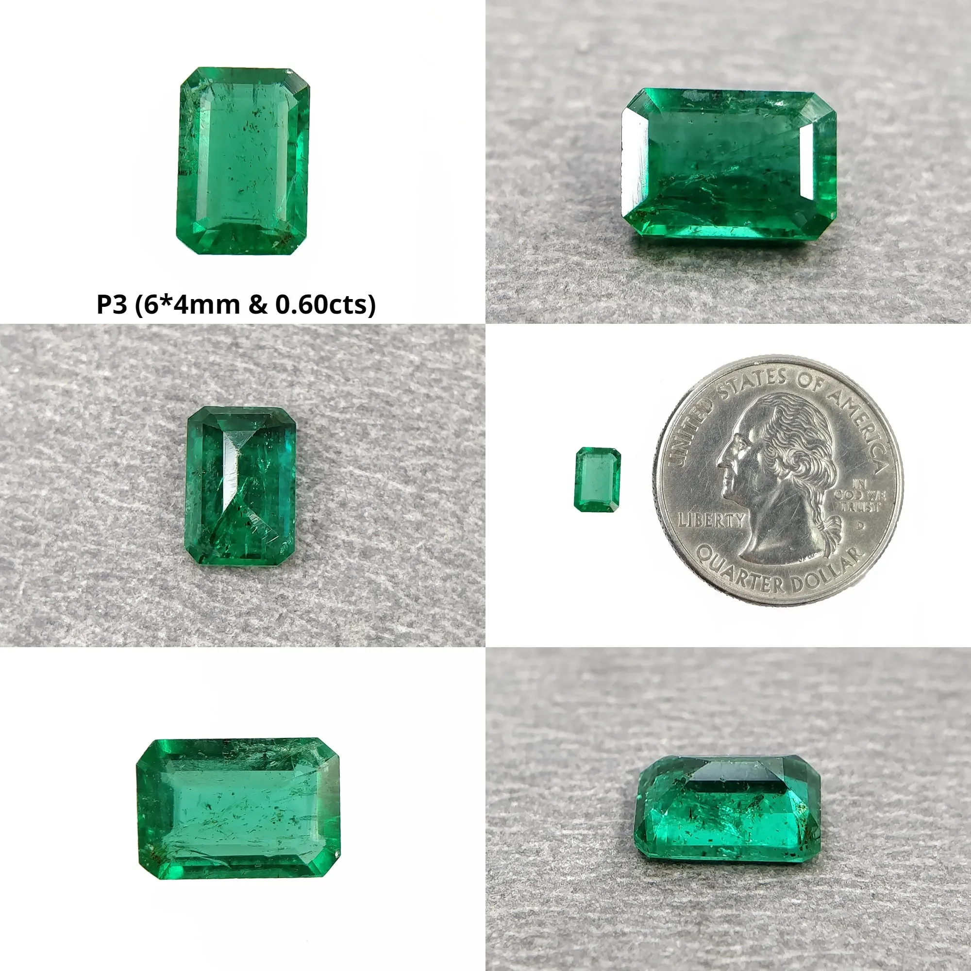 Emerald Gemstone Normal Cut : Natural Untreated Unheated Green Emerald Octagon Shape For Jewelry