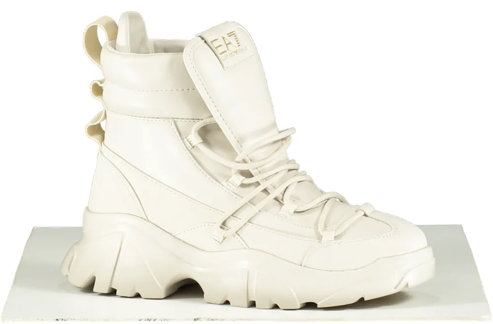 Emporio Armani Beige Hiking Boots With A Chunky Sole UK 5.5 EU 38.5 👠