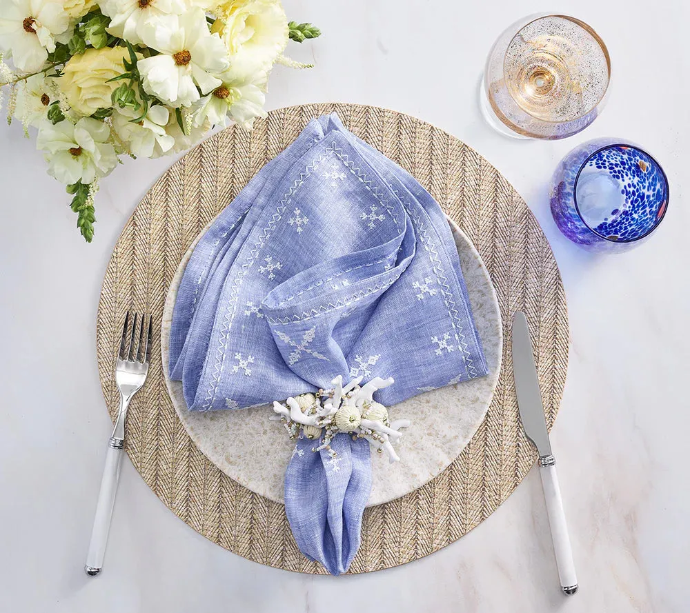 Fez Napkin - Blue & White