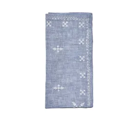 Fez Napkin - Blue & White