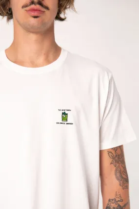 GINVASION Gin Basil Smash | Besticktes Männer Bio Baumwoll T-Shirt