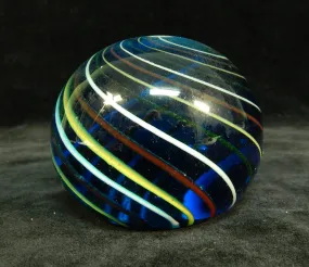 Glass Paperweight with Swirls - Very Good Condition