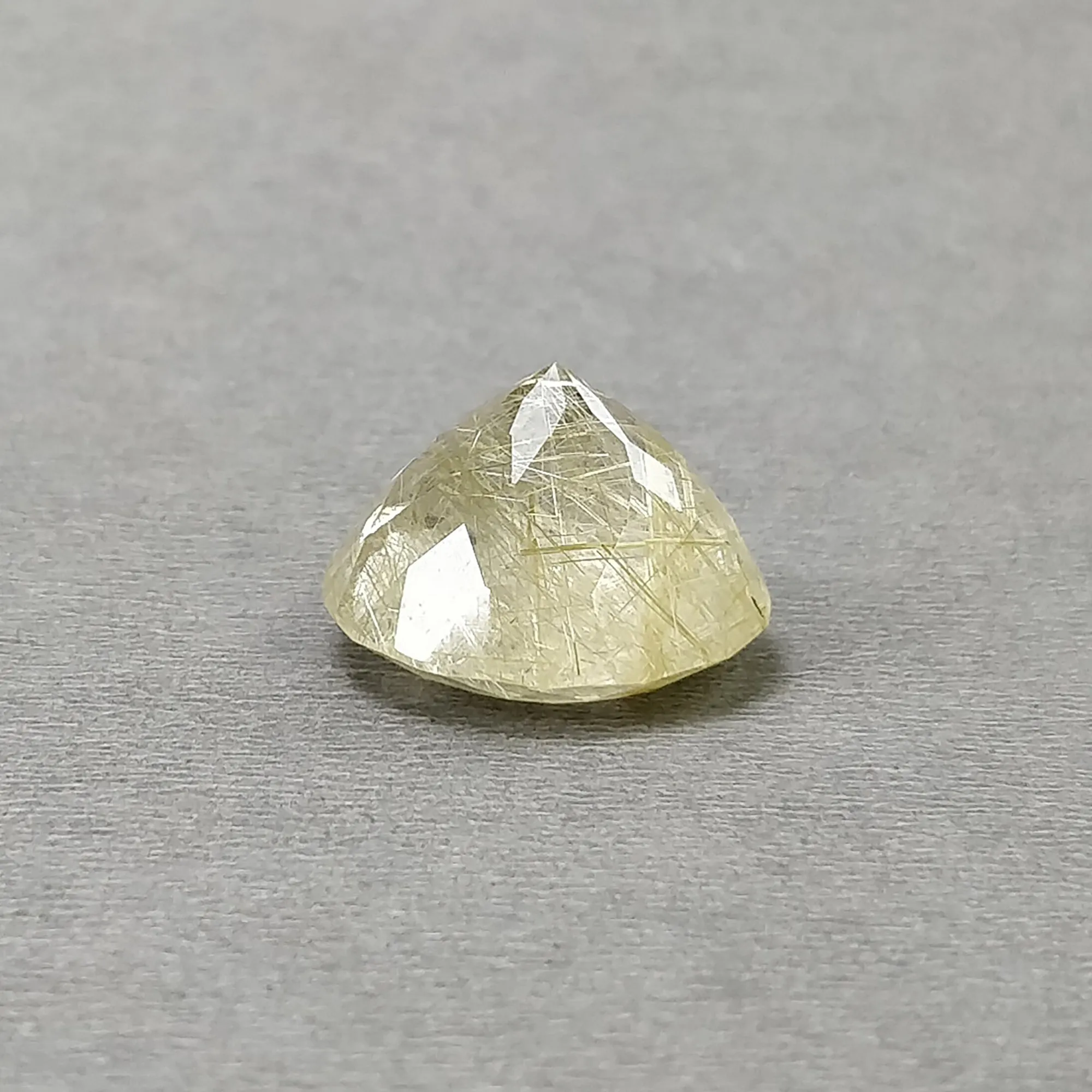 GOLDEN RUTILE Gemstone Normal Cut : 21.80cts Natural Untreated Rutilated Quartz Gemstone Round Shape 19mm