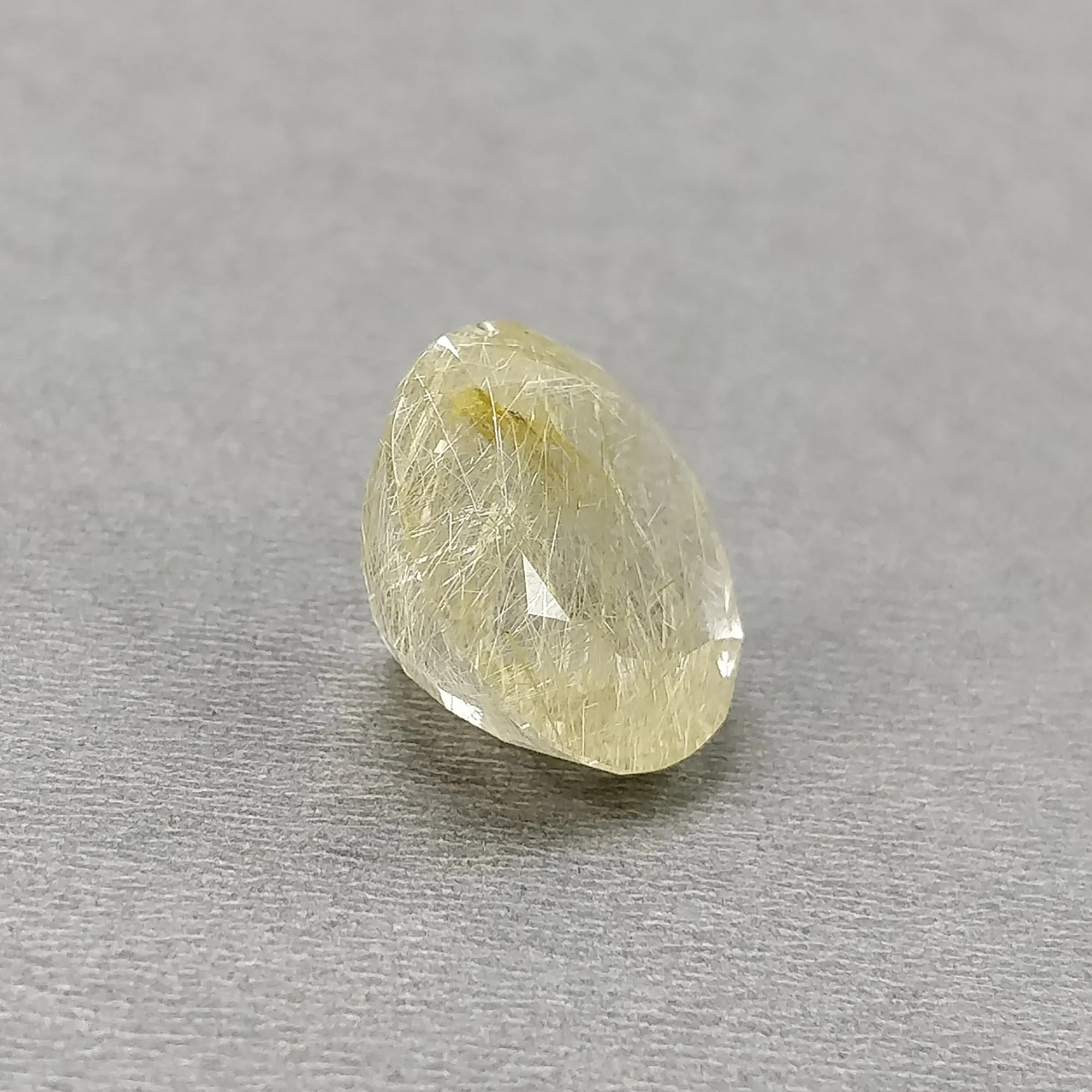 GOLDEN RUTILE Gemstone Normal Cut : 21.80cts Natural Untreated Rutilated Quartz Gemstone Round Shape 19mm