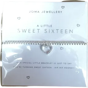 Joma Jewellery A Little Happy Sweet 16th Birthday Silver Bracelet One Size