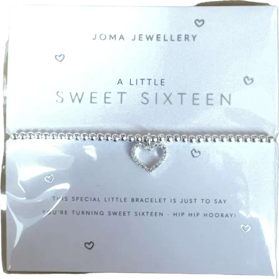 Joma Jewellery A Little Happy Sweet 16th Birthday Silver Bracelet One Size