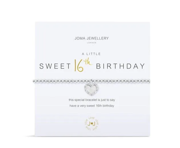 Joma Jewellery A Little Happy Sweet 16th Birthday Silver Bracelet One Size