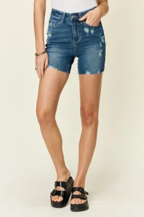 Judy Blue Full Size Tummy Control High Waist Denim Shorts