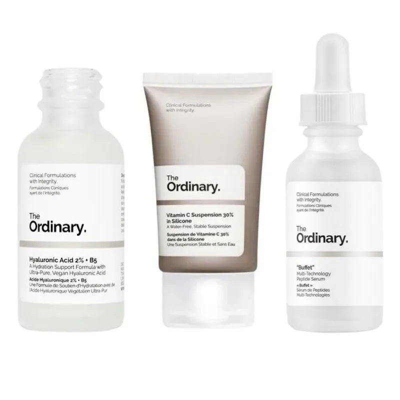 Kit x 3 The Ordinary Anti-Arrugas/Anti-Edad | Vitamina C   A. Hialurónico   BUFFET