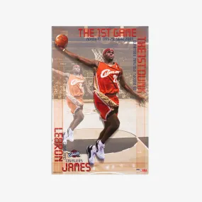 LeBron James 'The 1st Game' Vintage Poster