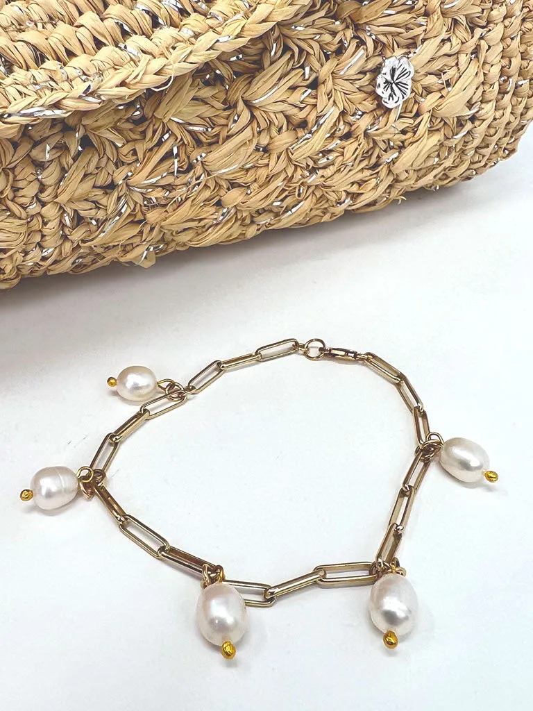 Marie Gold & Pearl Bracelet