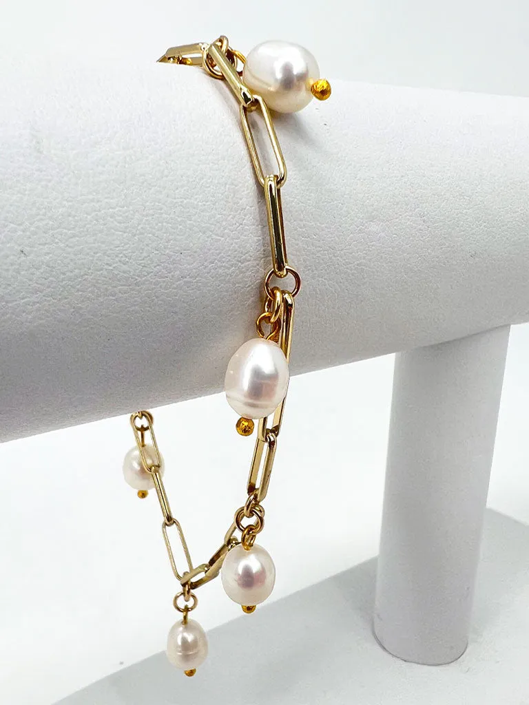 Marie Gold & Pearl Bracelet