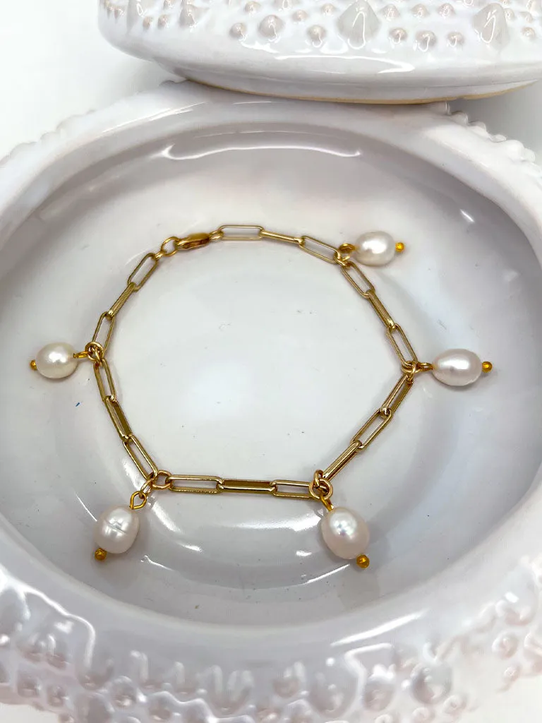 Marie Gold & Pearl Bracelet