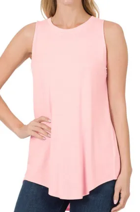 Marina Luxe Hi Lo Hem Tank - Blush