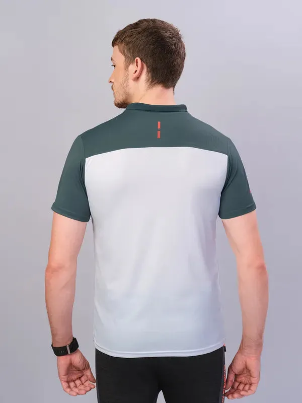 Men Colorblock Relax Fit Polo T-shirt with TECHNO COOL 