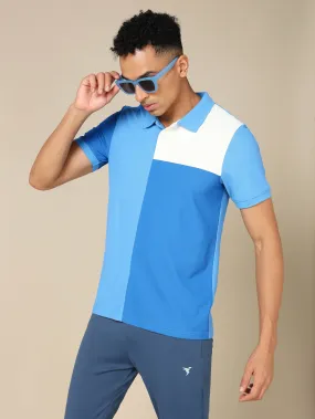 Men Colorblock Slim Fit Polo T-shirt with TECHNO COOL 