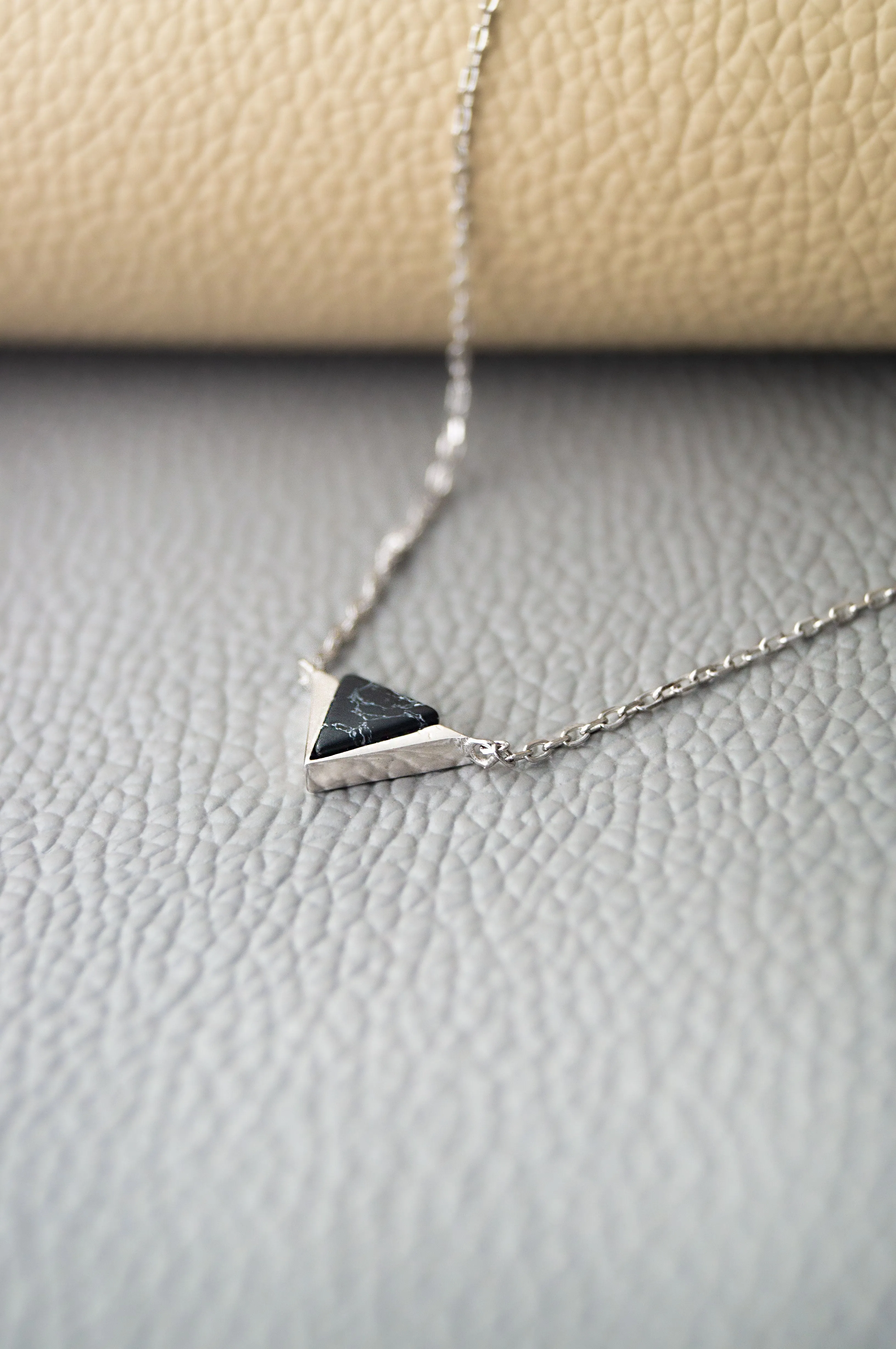 Minaret Triangle Sterling Silver Chain Necklace