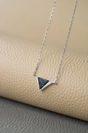 Minaret Triangle Sterling Silver Chain Necklace