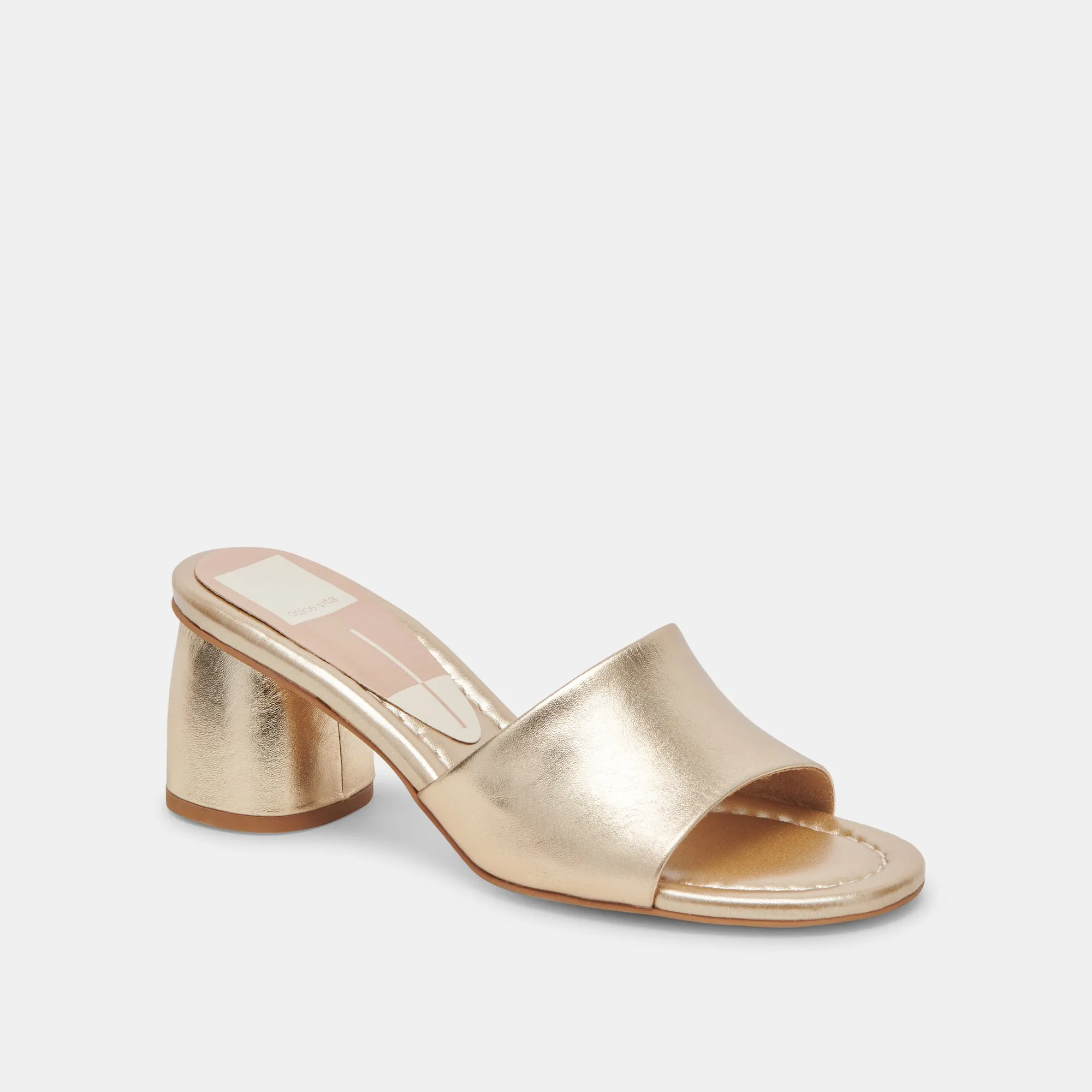 MINNY DRESS HEELS ROSE GOLD METALLIC LEATHER