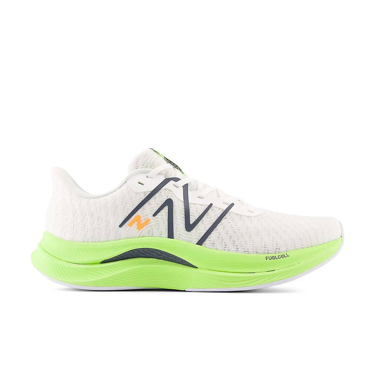 New Balance FuelCell Propel v4 (Mens) - White with bleached lime glo and graphite