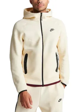 Nike Sportswear Tech Fleece Windrunner Felpa con cappuccio e zip a tutta lunghezza - Cream