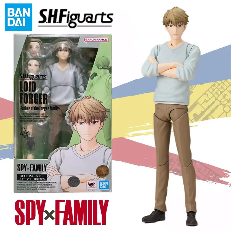 Original Bandai S.H.Figuarts SHF SPY×FAMILY Loid Forger Anime Action Figure Finished Model Kit Robot Collection Toy Gift