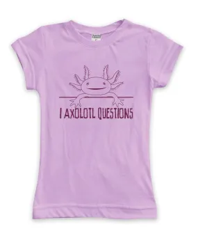 "I axolotl questions" Fitted Tee