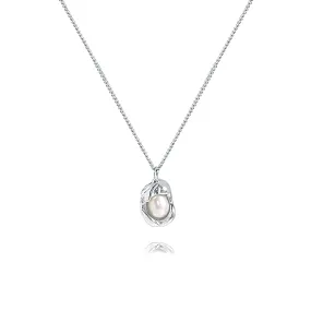 Real Pearl Drop Necklace for Women Created with 925 Sterling Silver