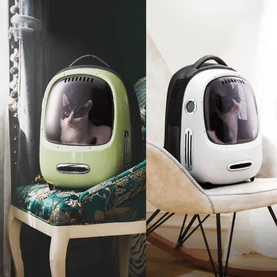 Retro Pet Backpack (built-in fan & light)